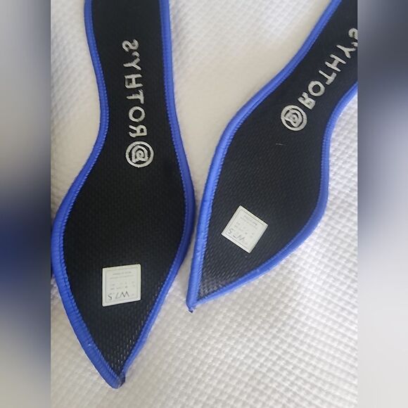 Rothy's The Flat pointy toe blue Women's Size 7.5 Triple Stitch Slip On S… - Picture 9 of 11